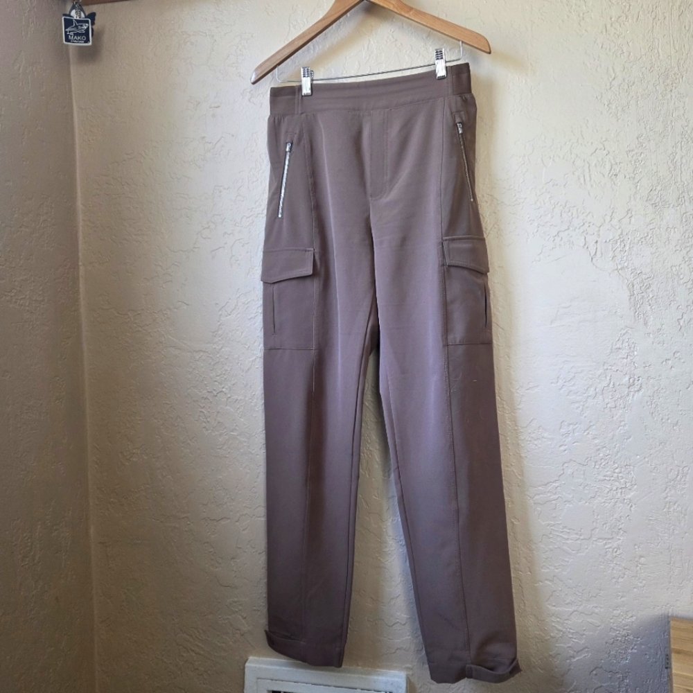 Athleta Endless High Rise Cargo Pants, Brown, 8 Tall